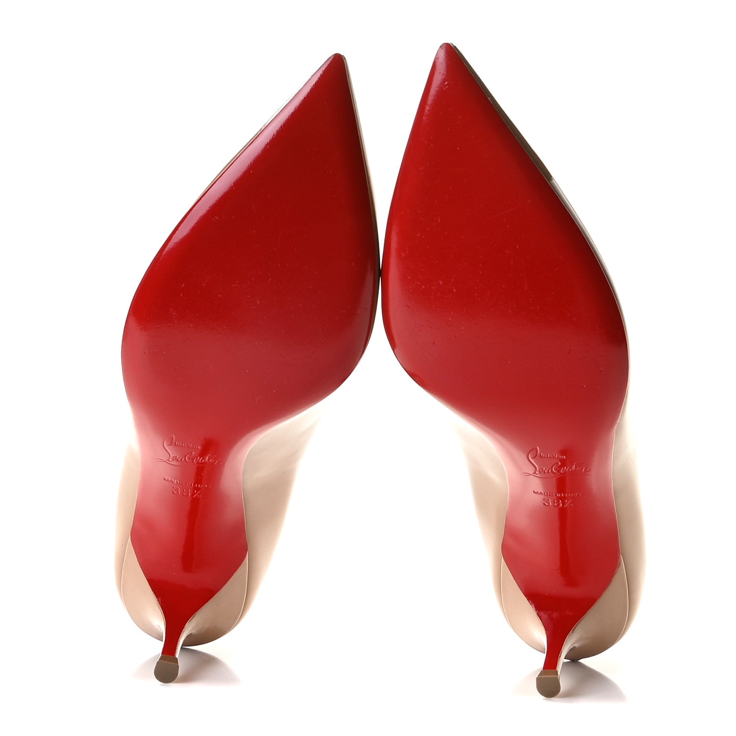 Christian Louboutin Patent Pigalle Follies 55 Pumps 38.5 Nude 6 of 13