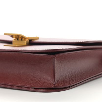 Celine Liege Calfskin Medium Classic Box Flap Bag Burgundy 10 of 11