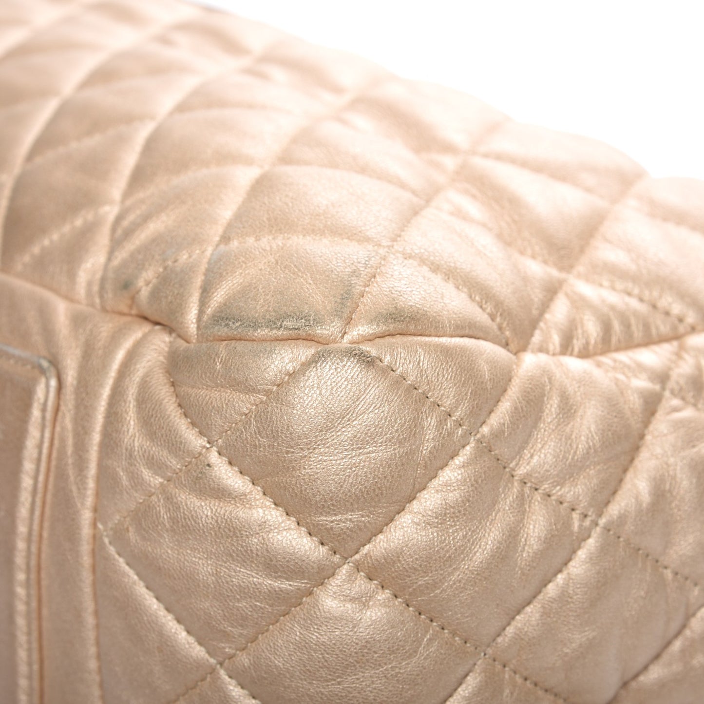 Metallic Lambskin Coco Cocoon Bowler Light Gold