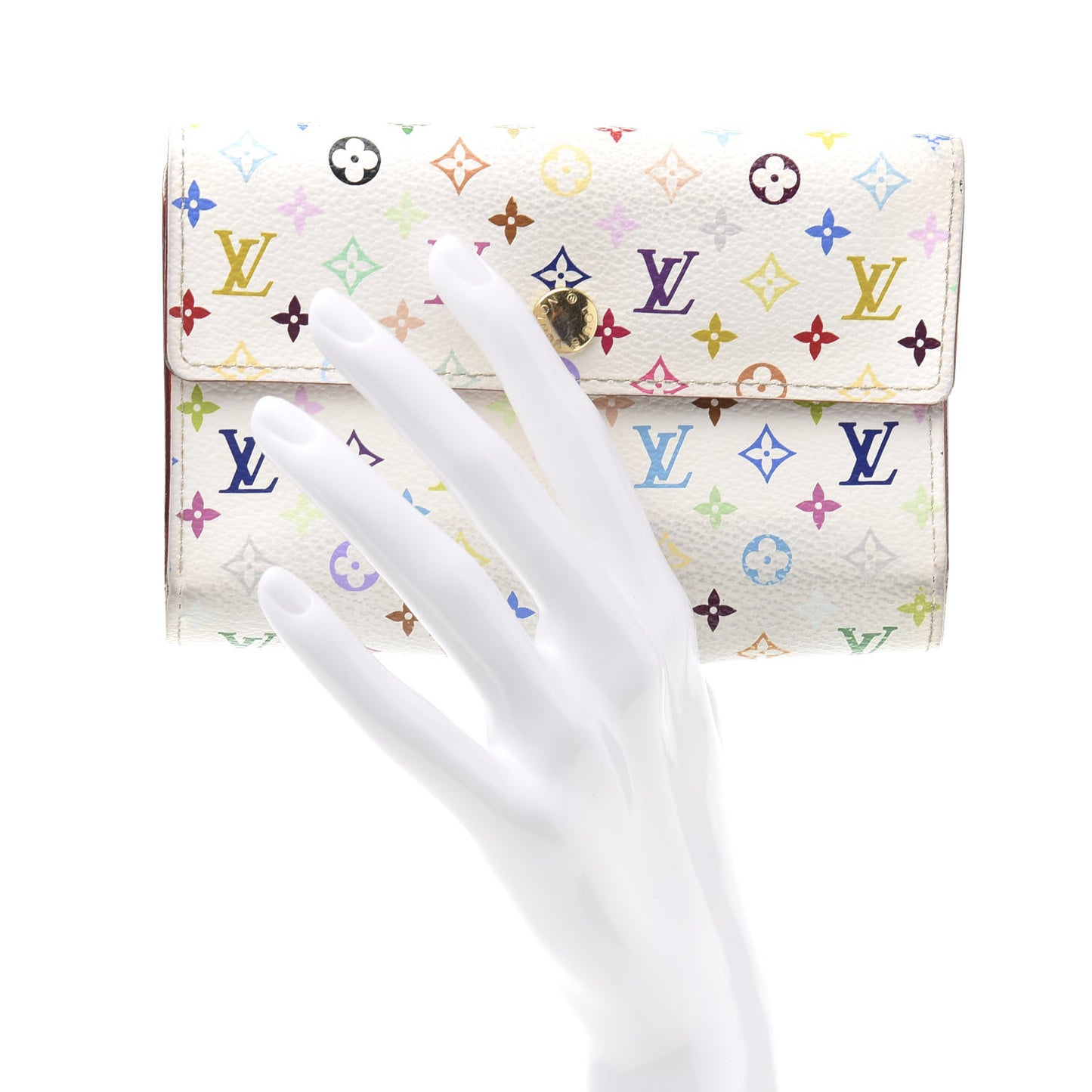Monogram Multicolor Alexandra Wallet White