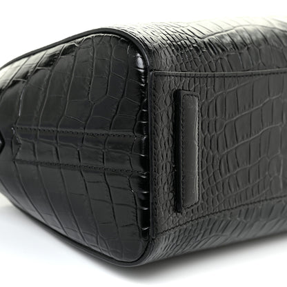 Givenchy Calfskin Crocodile Embossed Mini Antigona Black 8 of 13