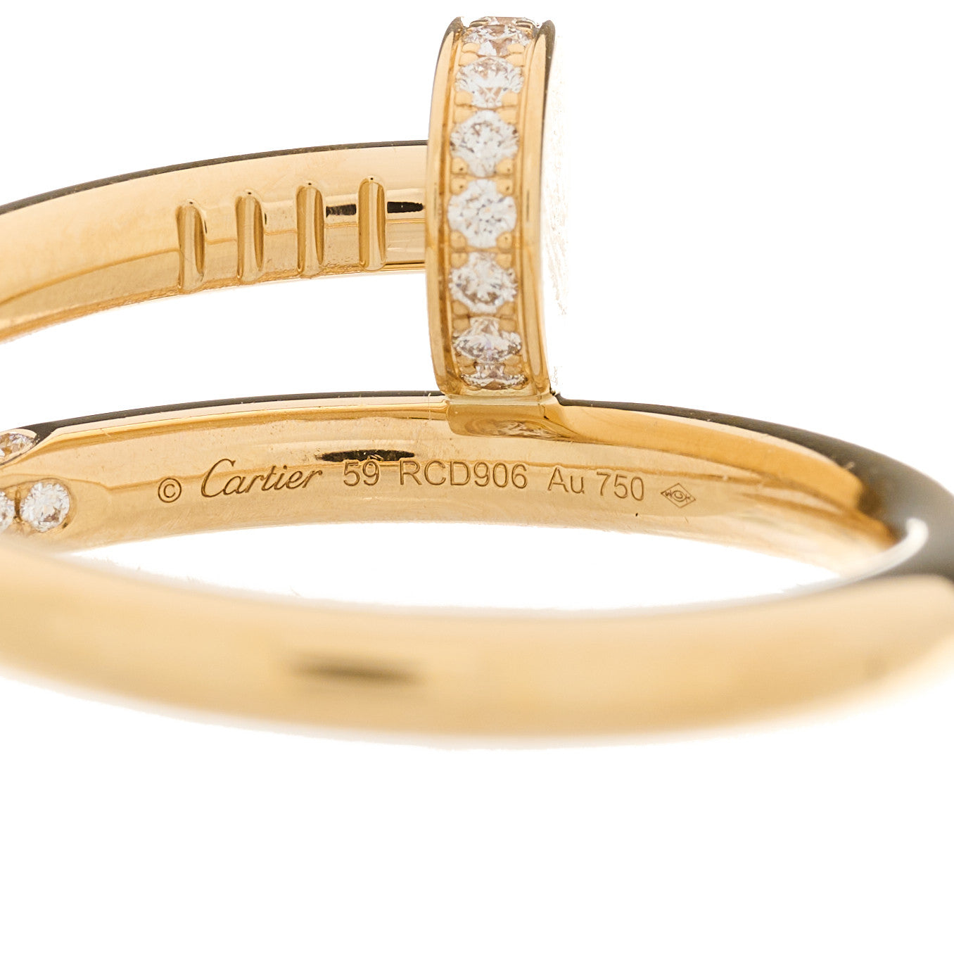 Cartier 18K Yellow Gold Diamond Juste Un Clou Ring 59 8.75 4 of 4