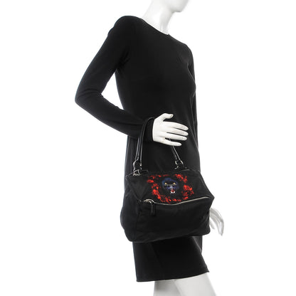 Givenchy Nylon Jaguar Floral Print Small Pandora Black 3 of 11