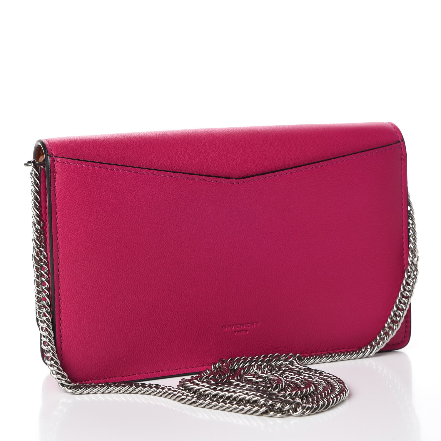 Givenchy Lambskin Emblem Chain Wallet Cyclamen 3 of 10