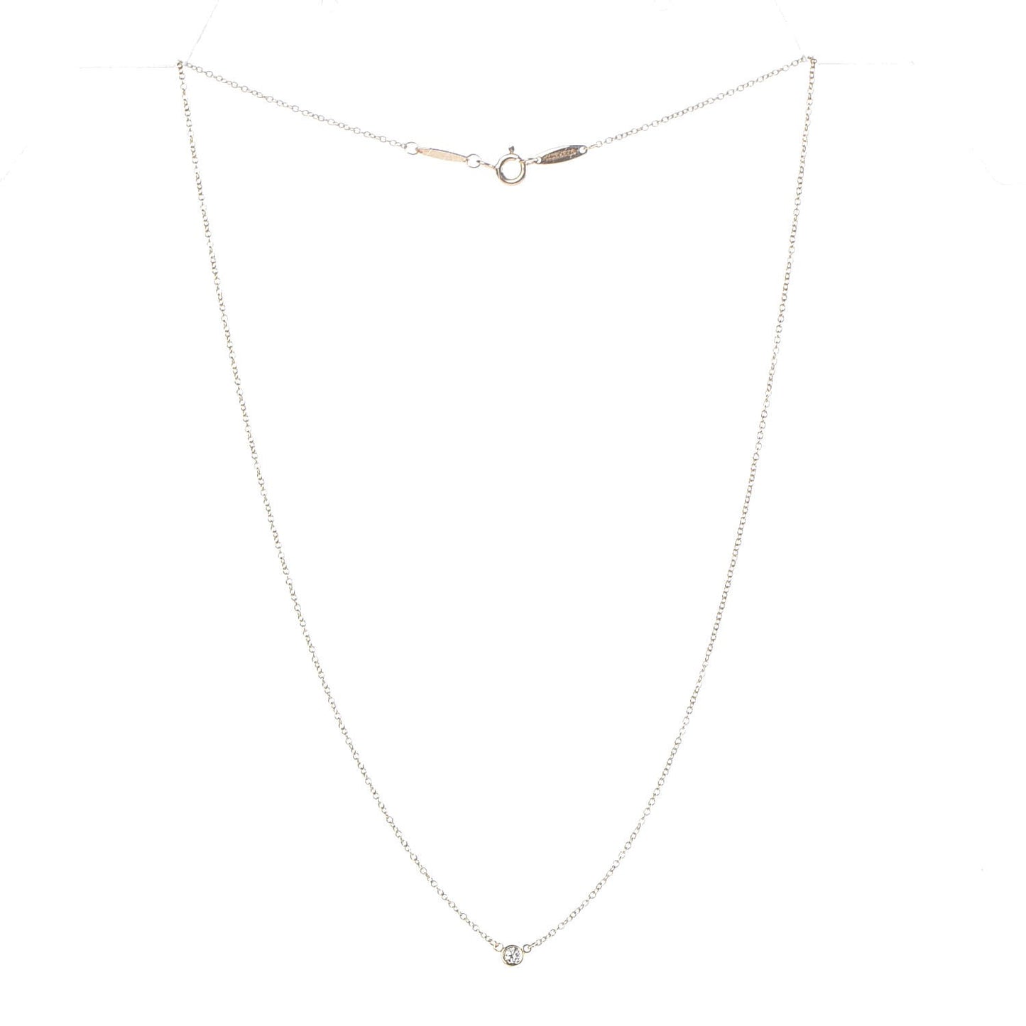18K Yellow Gold Diamond .05ct Elsa Peretti Diamonds by the Yard Pendant Necklace
