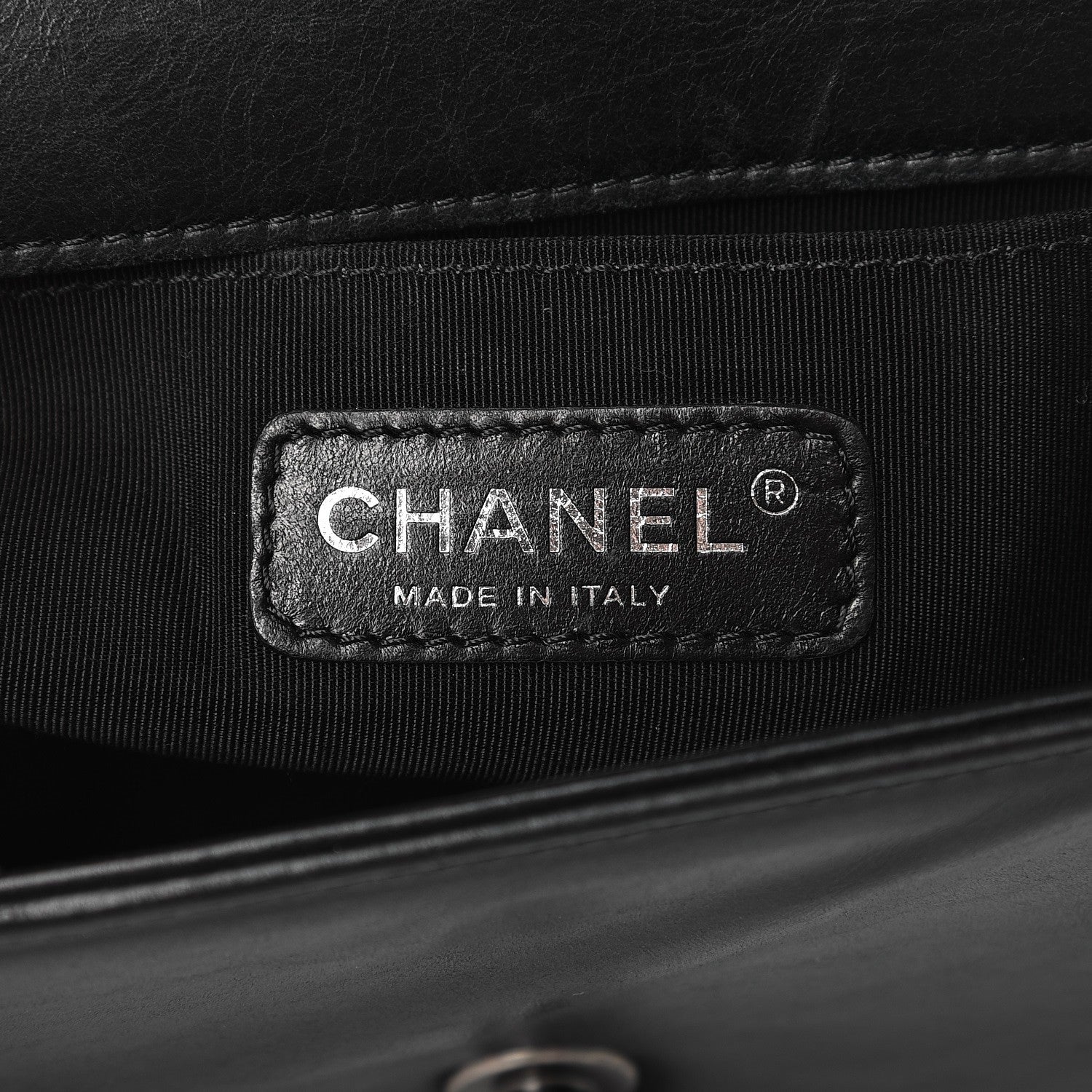 Chanel Calfskin Double Stitch Small Boy Flap Black 7 of 10