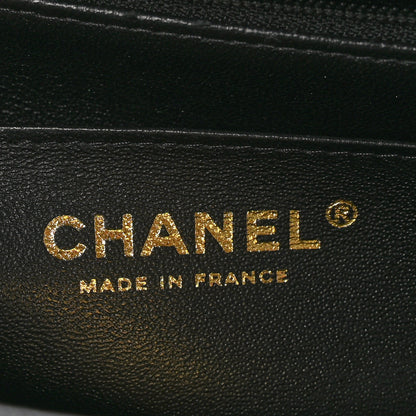Chanel Lambskin Quilted Mini Top Handle Rectangular Flap Black 6 of 10