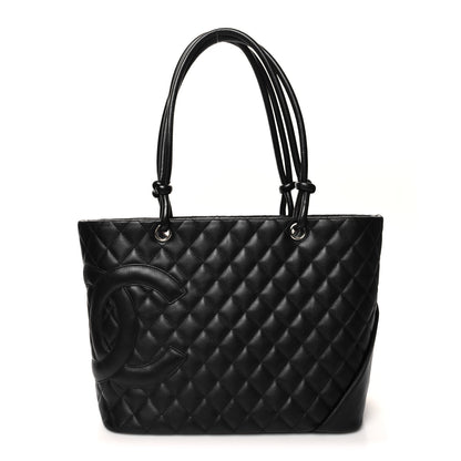 Chanel Calfskin Quilted Large Cambon Tote Black 1 of 12