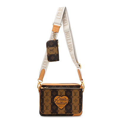 Louis Vuitton LOUIS VUITTON X NIGO Reverse Monogram Stripes Trio Messenger 1 of 11