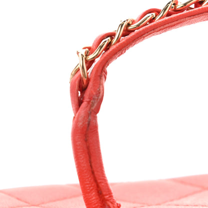 Chanel Lambskin Chain CC Logo Thong Sandals 38.5 Red 10 of 12