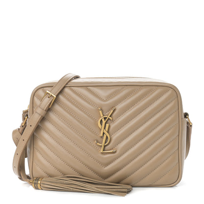 Saint Laurent Calfskin Matelasse Monogram Lou Camera Bag Dark Latte 1 of 11
