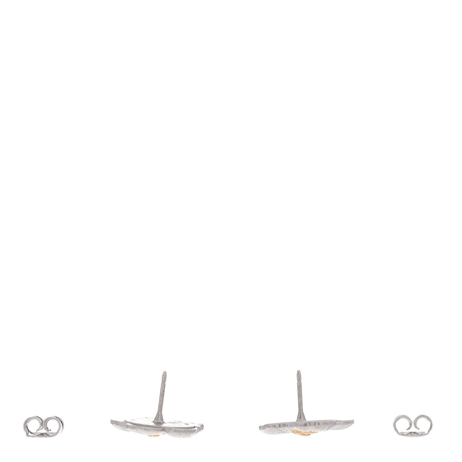 Buccellati Sterling Silver Vermeil Blossoms Gardenia Earrings 3 of 5