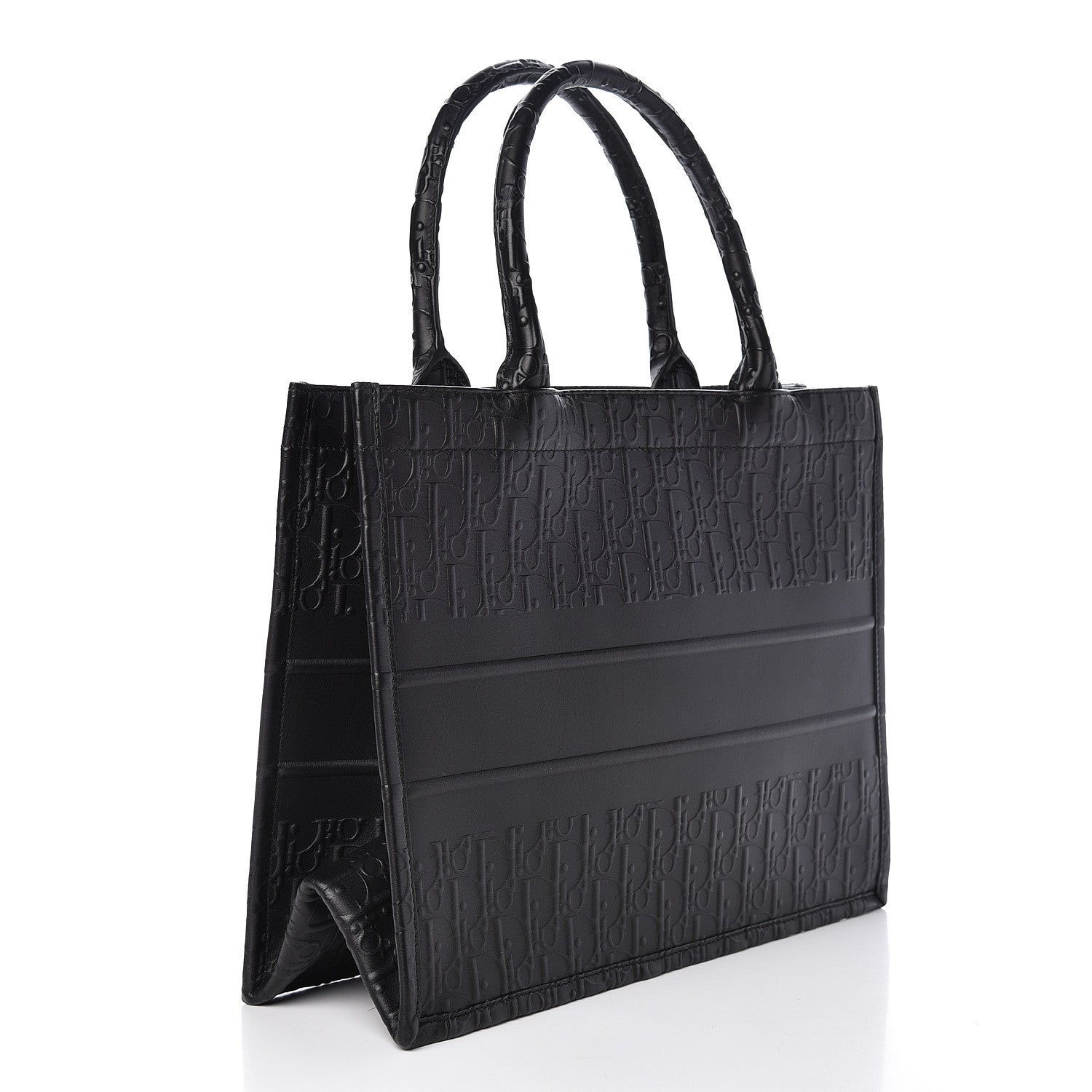 Christian Dior Oblique Calfskin Embossed Medium Book Tote Black 3 of 10