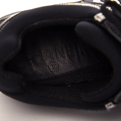 Chanel Lycra Fabric CC Sneakers 37 Black 8 of 10