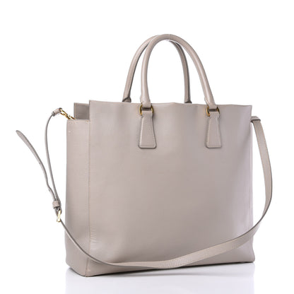 Prada Saffiano Soft Calfskin Tote Argilla 3 of 10