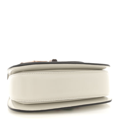 Gucci Calfskin Web Geometric Print Small Bamboo 1947 Top Handle Bag White Multicolor 5 of 11