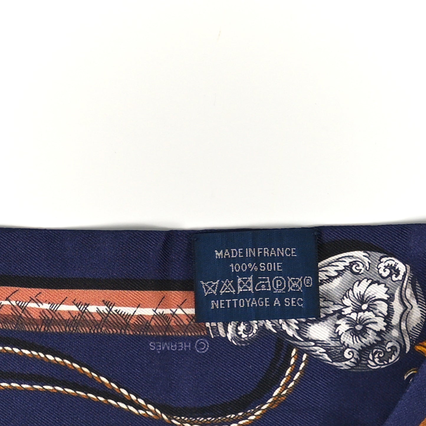 Silk Cavalcades Twilly Marine Gold Gris