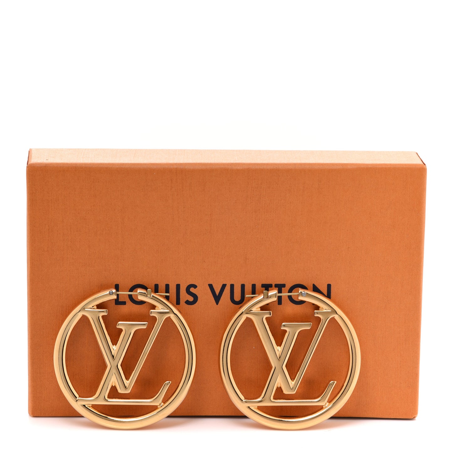 Metal Louise Hoop Earrings Gold