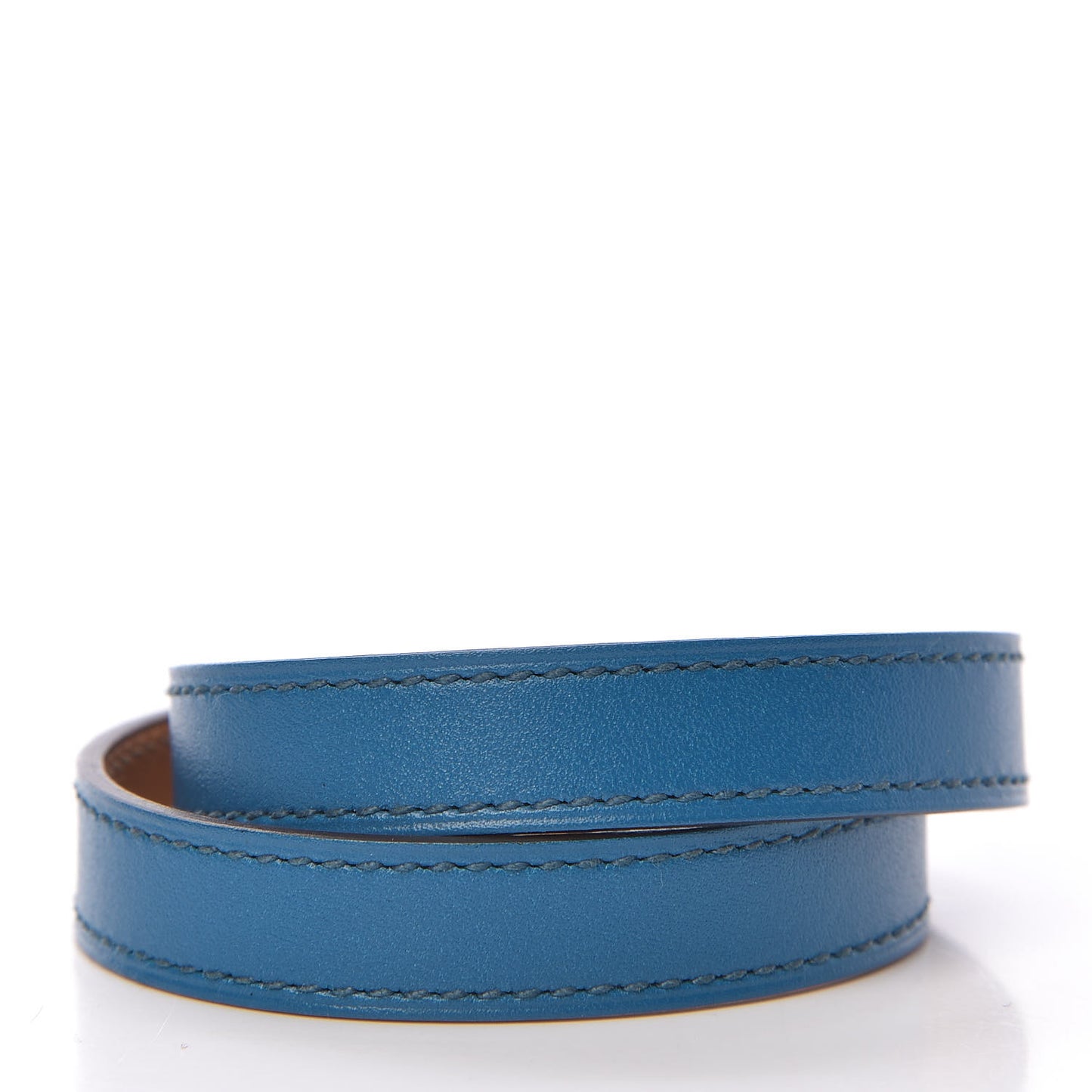 Tadelakt Kelly Double Tour Bracelet M Bleu Izmir