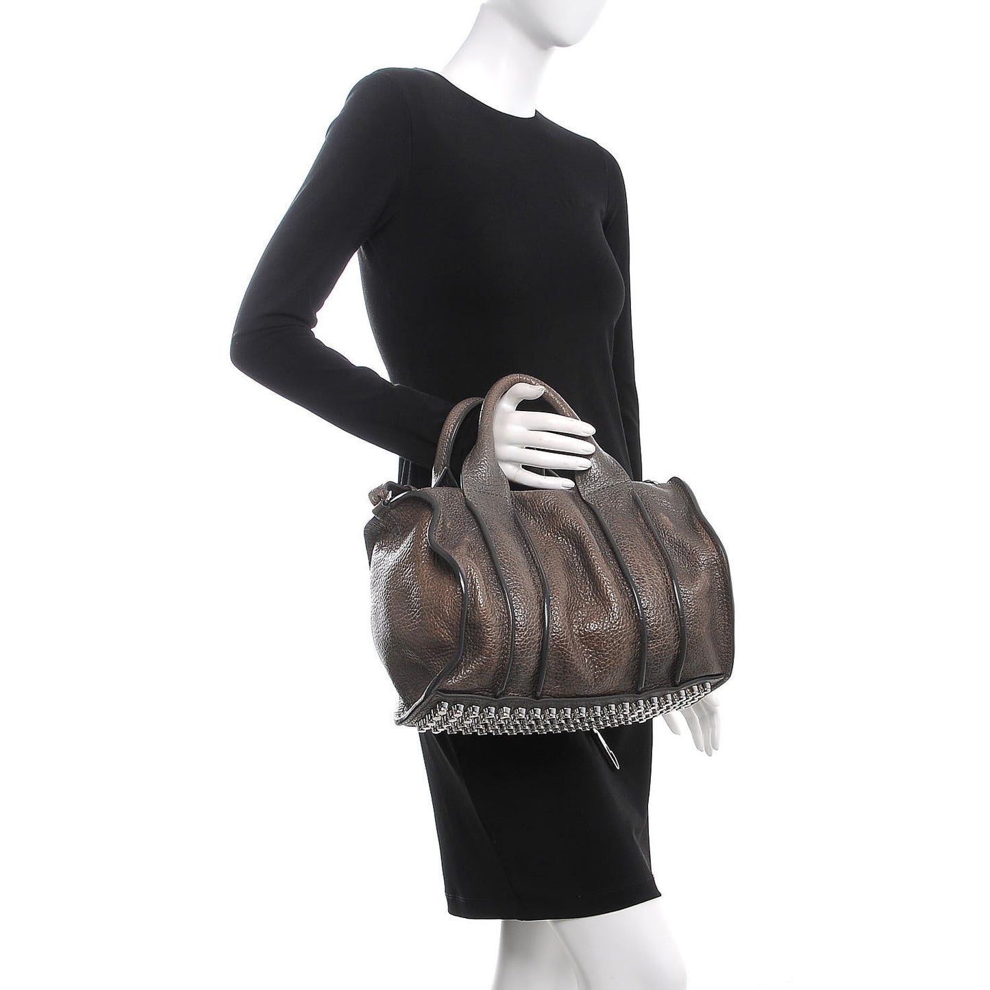 Pebbled Lambskin Inside Out Rocco Grey