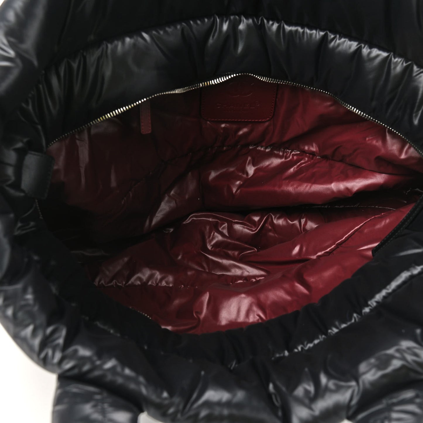 Nylon Quilted Large Coco Cocoon Tote Black