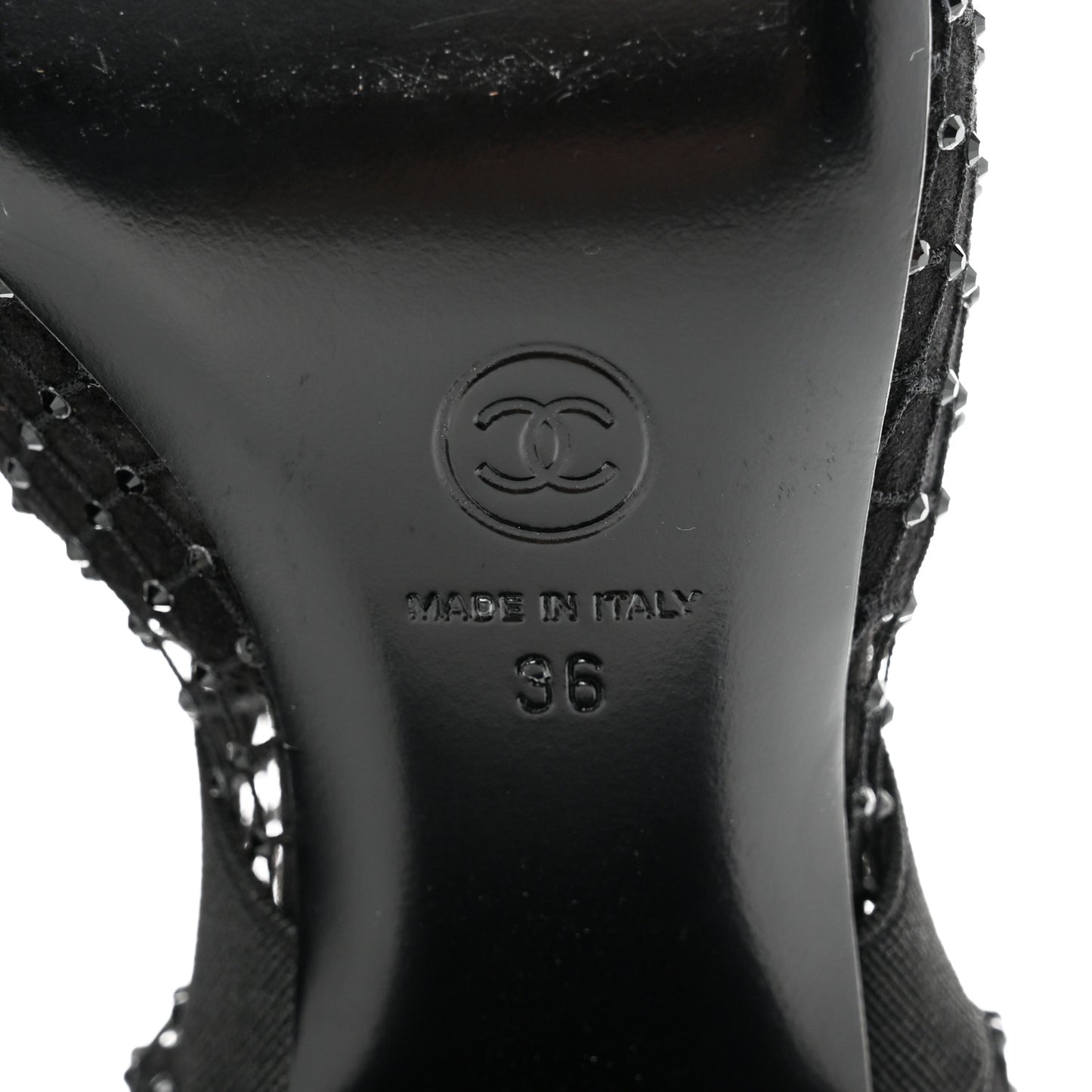 Resille Strass Kid Suede Patent Mary Jane Short Boots 36 Black