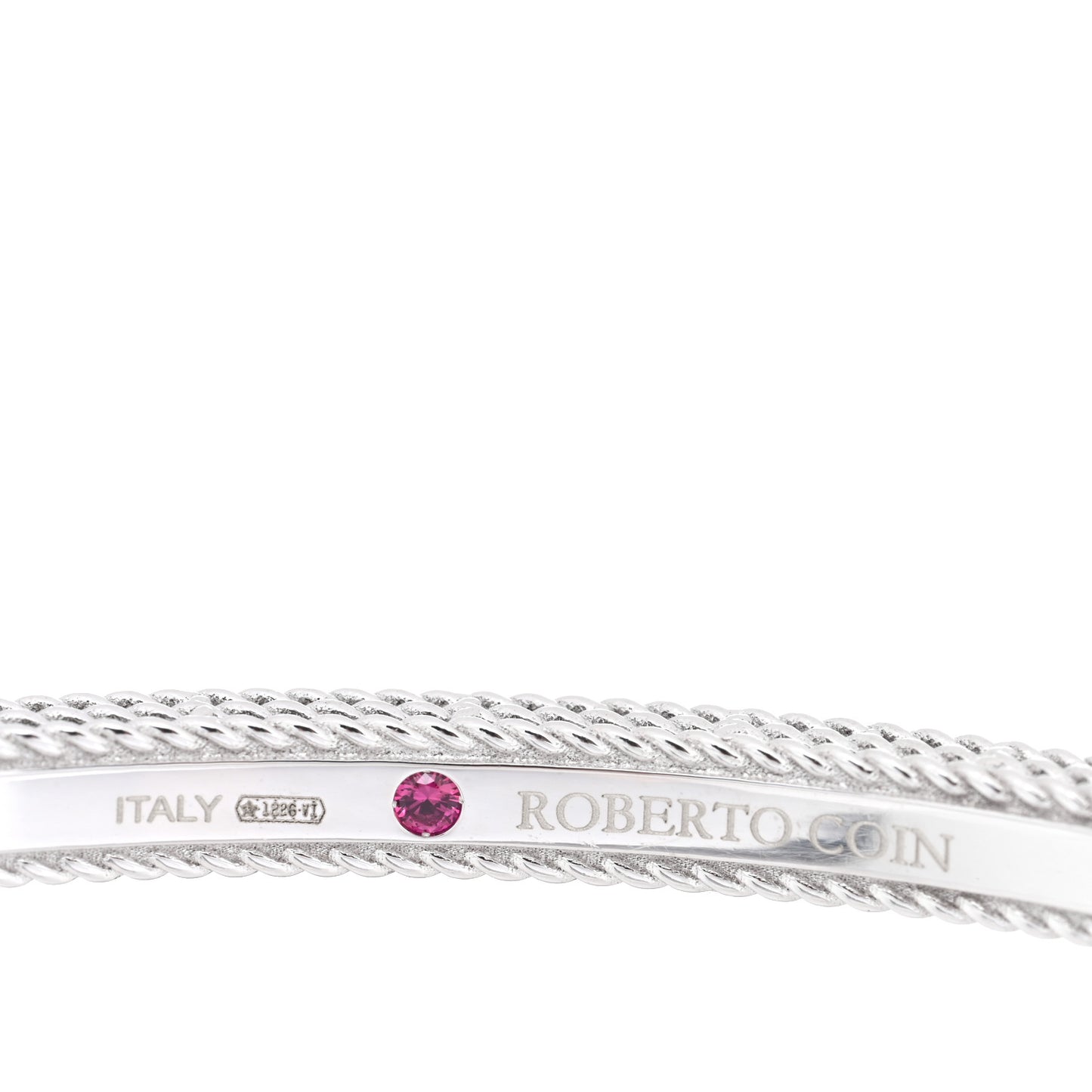 18K White Gold Diamond Princess Flower Symphony Flower Charm Bangle Bracelet
