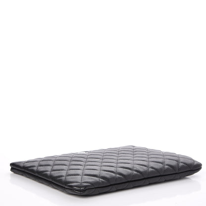 Chanel Caviar Quilted Medium Cosmetic Case Black 4 of 7