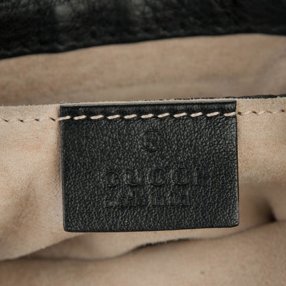 Gucci Pebbled Calfskin Small 1973 Chain Shoulder Bag Black 6 of 7