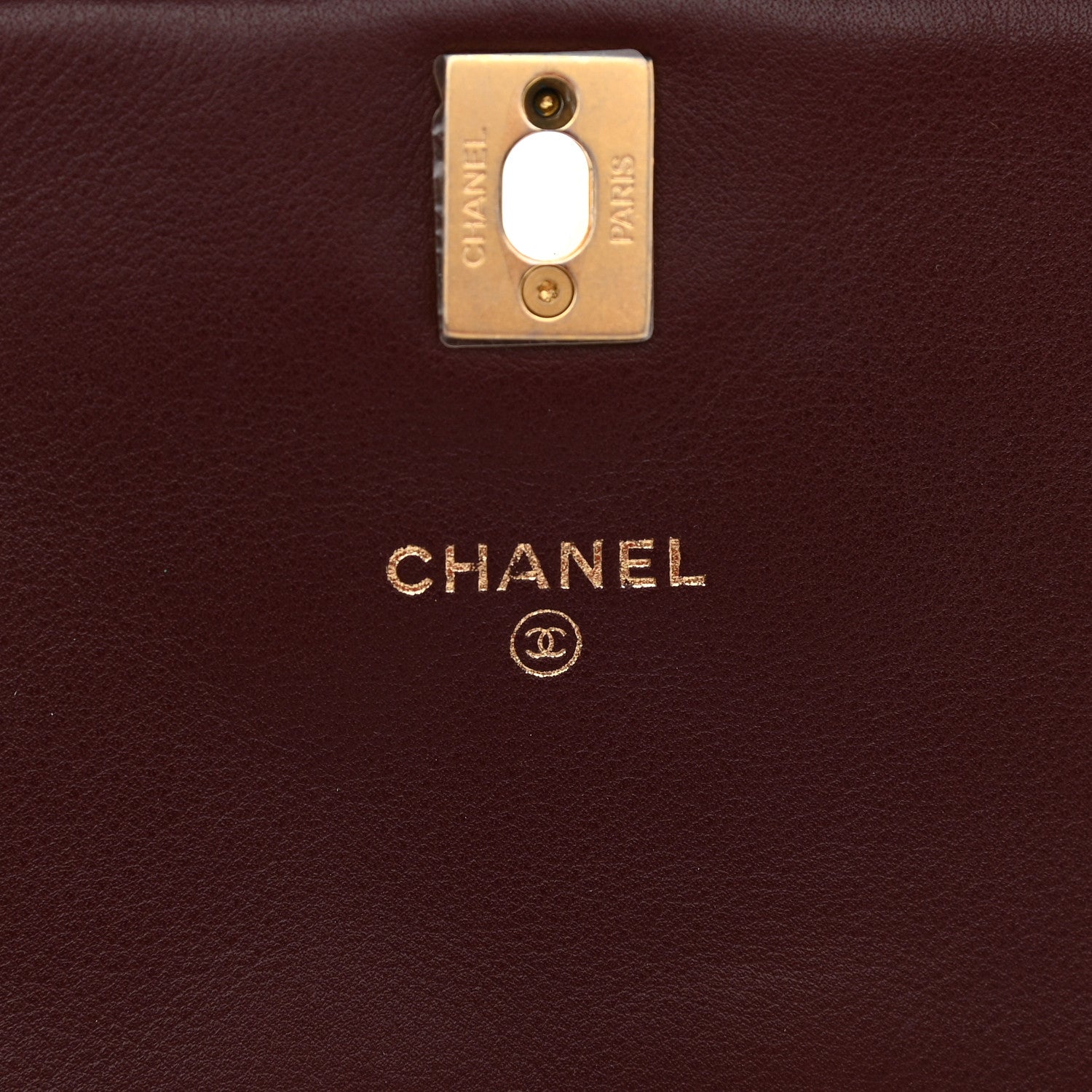 Chanel Calfskin Quilted Coco Mail Clutch With Chain Burgundy 6 of 9