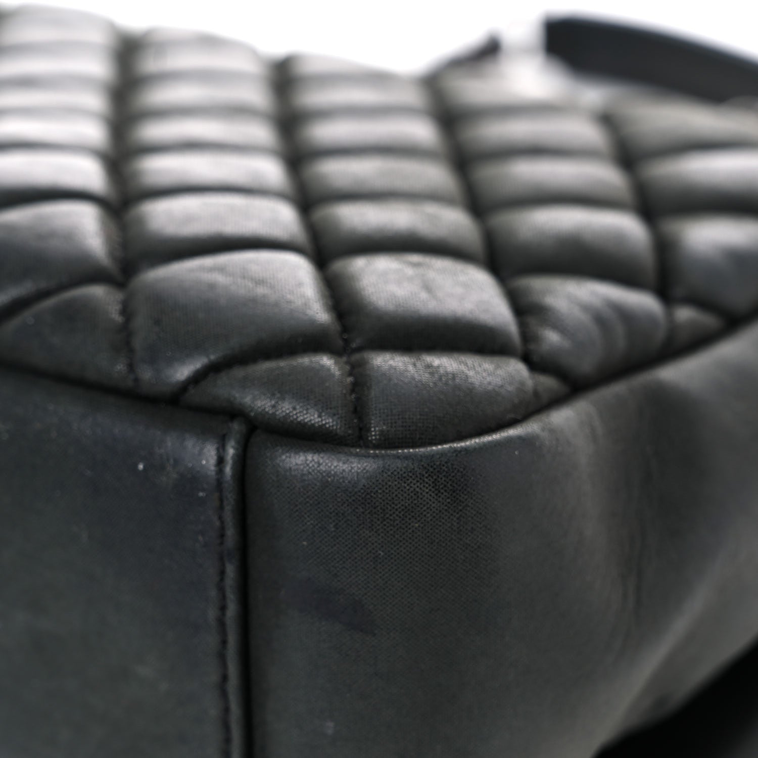 Chanel Iridescent Calfskin Quilted Small New Bubble Flap Anthracite 10 of 21