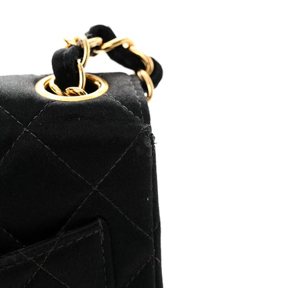 Chanel Satin Quilted Mini Square Flap Black 13 of 16