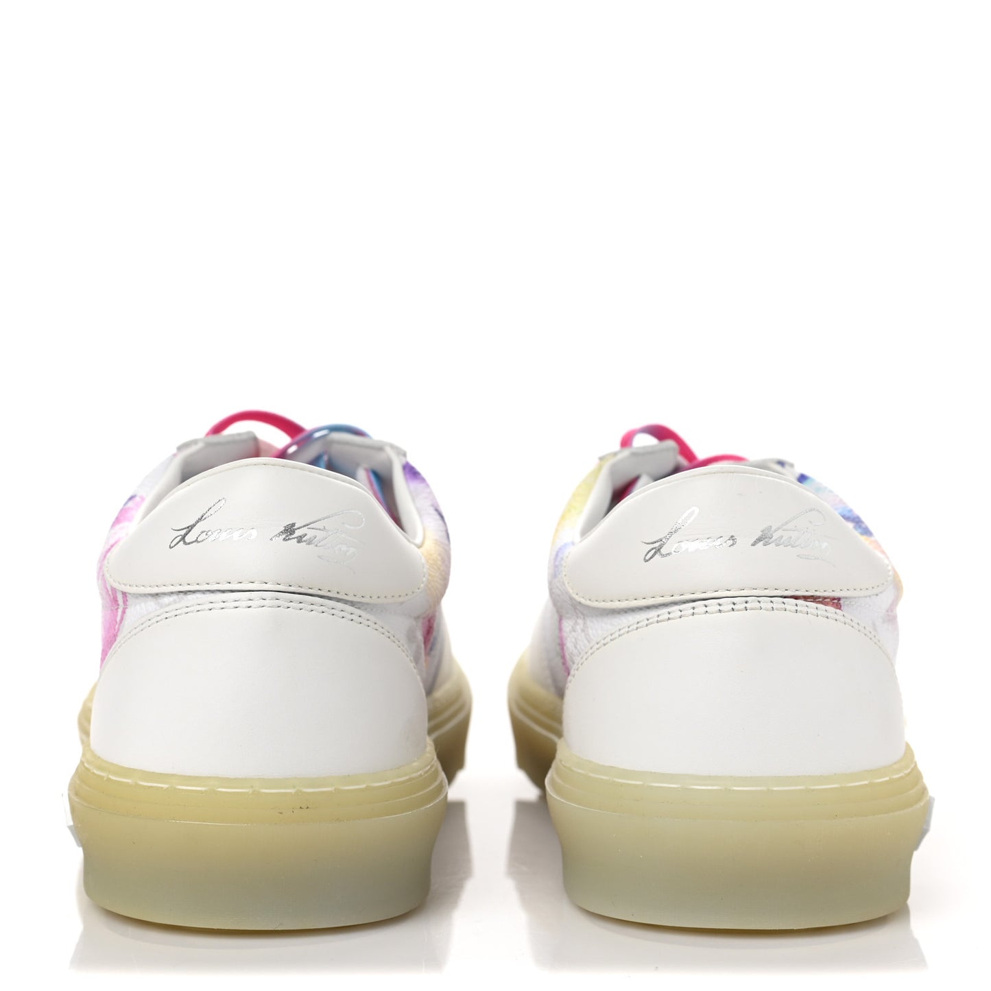 Calfskin Monogram Watercolor Mens LV Ollie Richelieu Sneakers 9.5 Multicolor