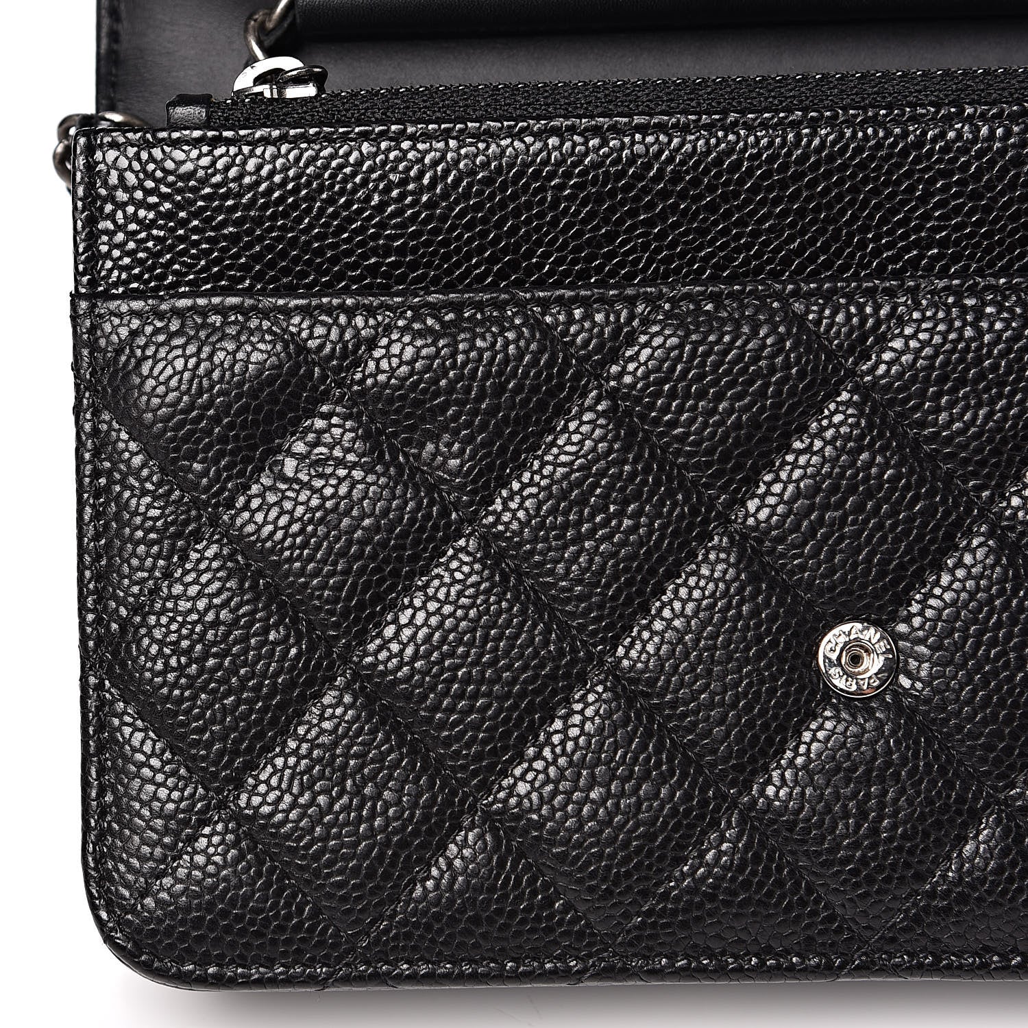 Chanel Caviar Quilted Boy Wallet On Chain WOC Black 12 of 13