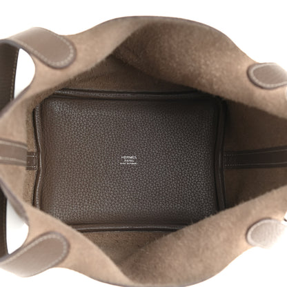 Hermes Taurillon Clemence Picotin Lock 18 PM Etoupe 5 of 10