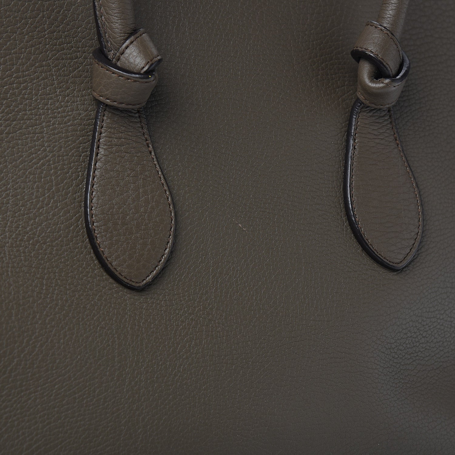 Celine Crisped Calfskin Large Tie Knot Tote Dark Khaki 10 of 11