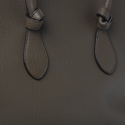 Celine Crisped Calfskin Large Tie Knot Tote Dark Khaki 10 of 11