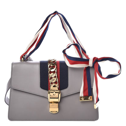 Gucci Calfskin Small Sylvie Shoulder Bag Deep Grey 1 of 9