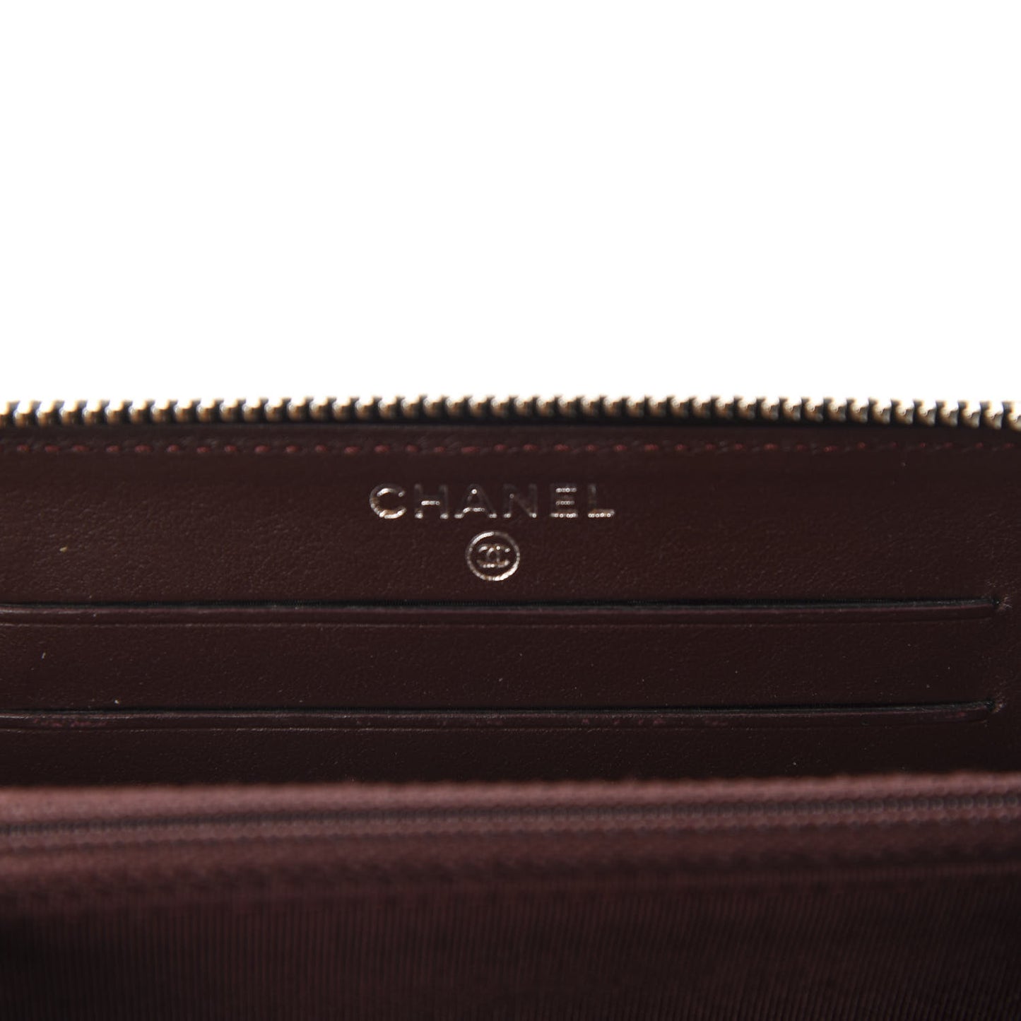 Caviar Quilted Small Zip Around Wallet Black