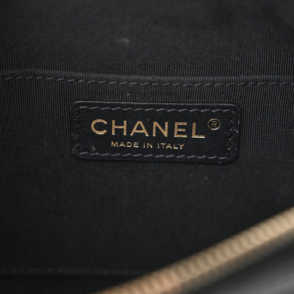 Chanel Crumpled Glazed Lambskin Quilted Waist Bag Fanny Pack Black 6 of 11