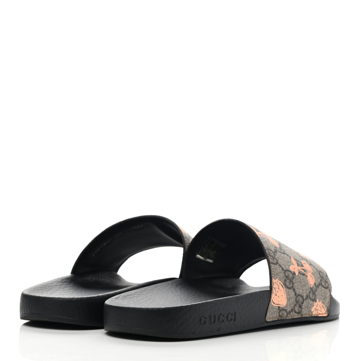 GG Supreme Monogram Berry Womens Slide Sandals 39 Beige Light Copper