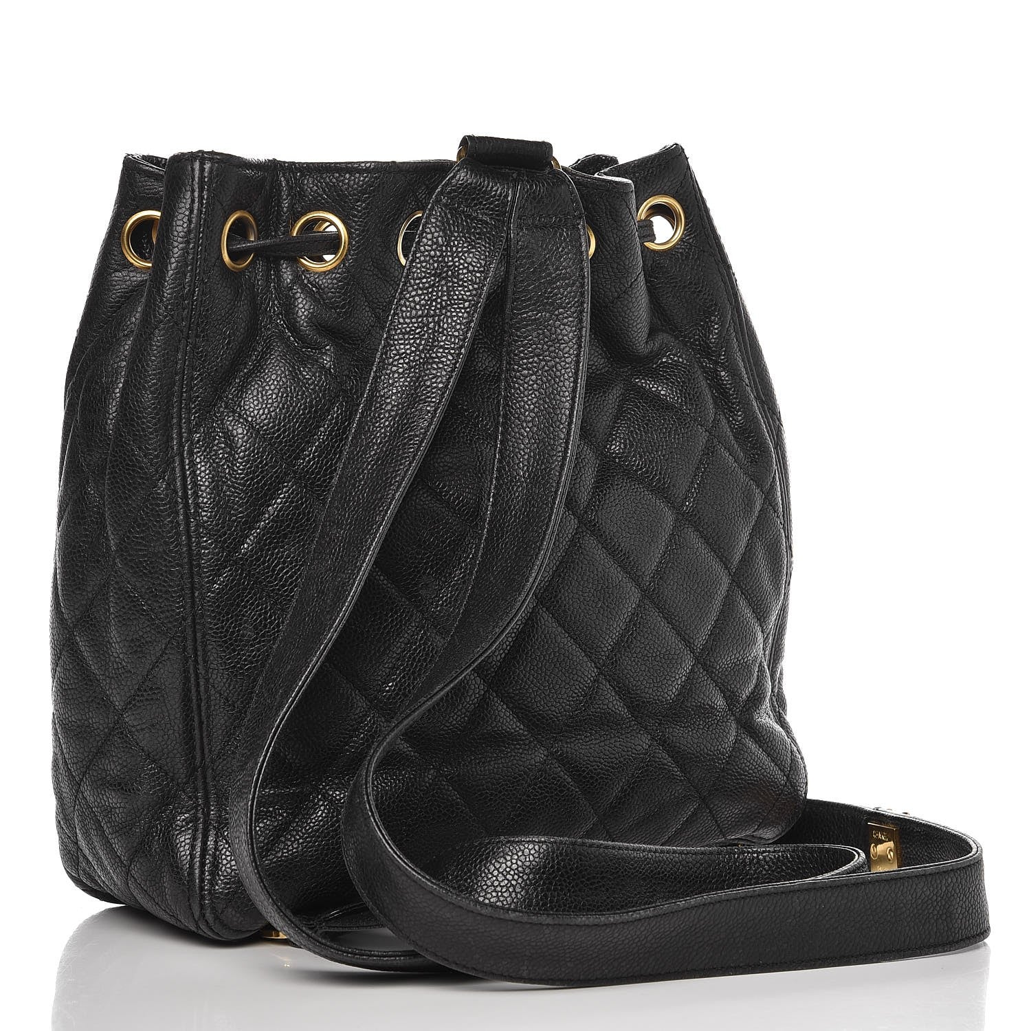 Chanel Caviar Quilted Drawstring Backpack Black 3 of 15