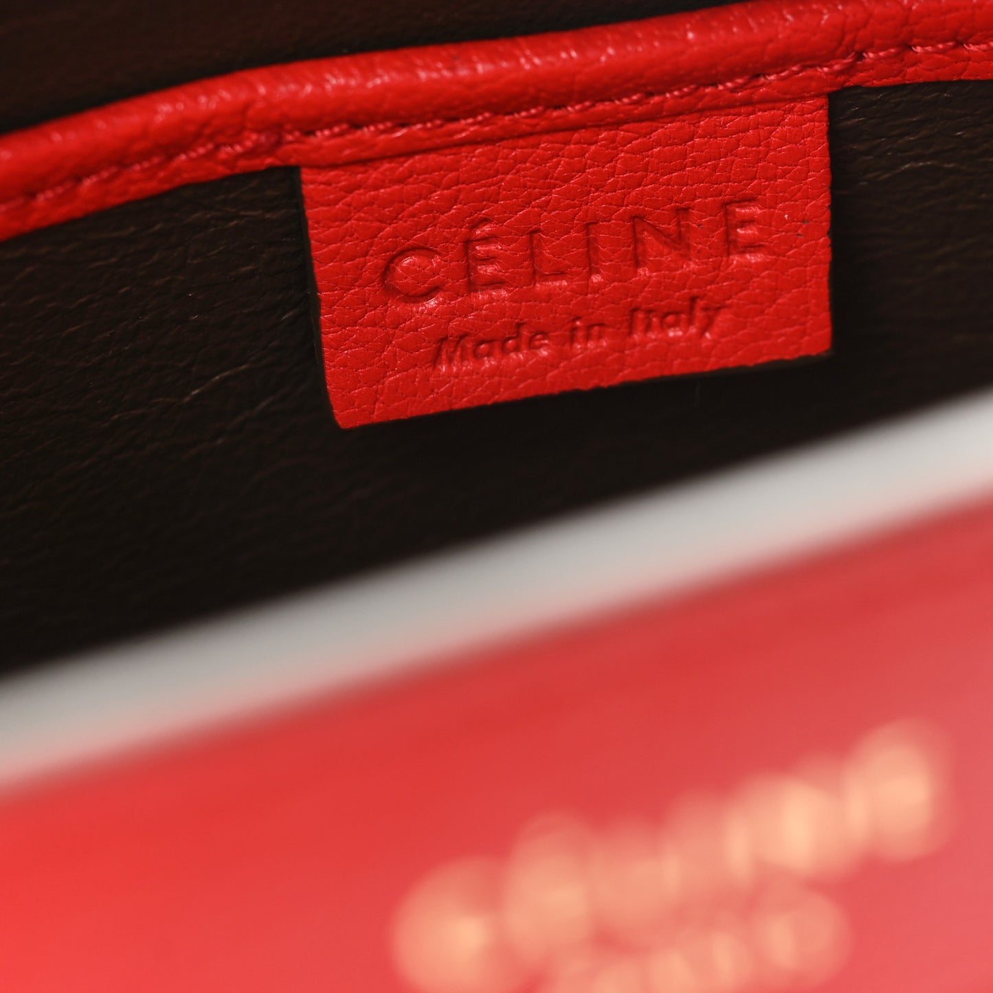 Goatskin Nano Tri-Color Luggage Red