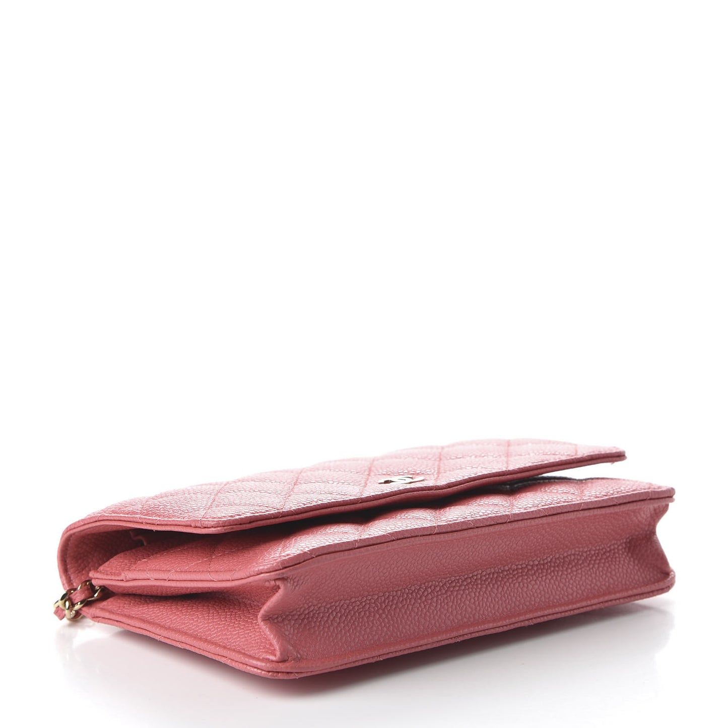 Caviar Quilted Wallet On Chain WOC Pink