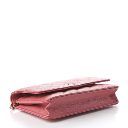 Chanel Caviar Quilted Wallet On Chain WOC Pink 4 of 12