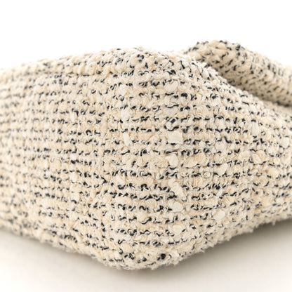 Chanel Tweed Quilted Medium Chanel 19 Flap Ecru Black 10 of 10