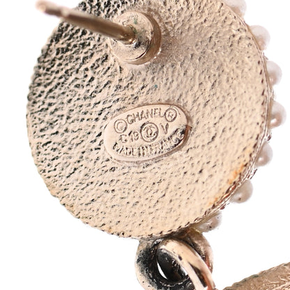 Chanel Pearl CC Round Earrings Gold 4 of 5