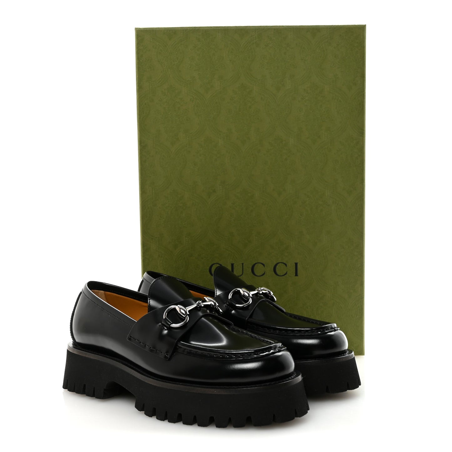 Cordovan Lux Womens Horsebit 45mm Platform Loafers 37 Black