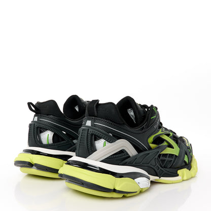 Balenciaga Rubber Mesh Tri-Color Clear Sole Mens Track.2 Open Sneakers 42 Black Yellow 4 of 9