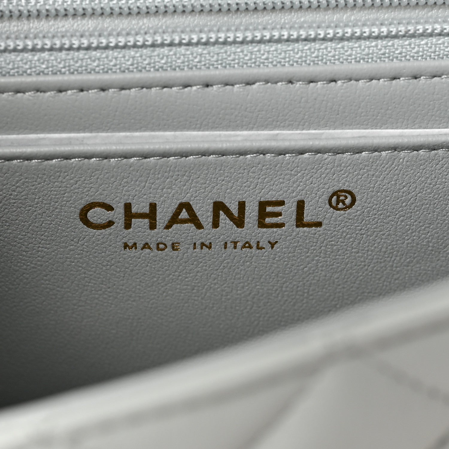 Chanel Lambskin Quilted Mini Rectangular Flap Grey 6 of 9